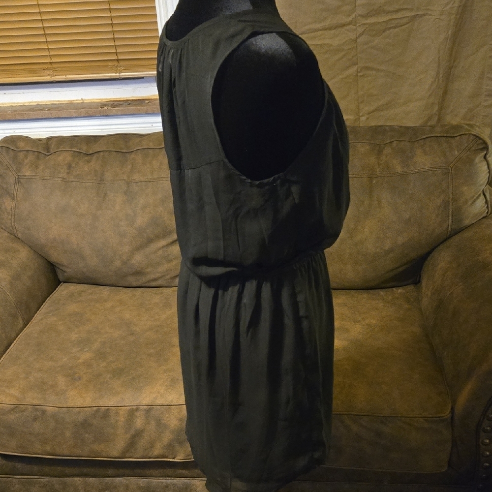 Black Buttonup Sleeveless Mini Dress Made By Love On A Hanger Size M - Picture 7 of 12